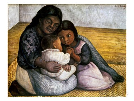 Mother and Children (Madre con hijos) by  Diego Rivera 