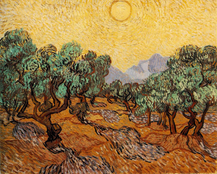 Sun Over Olive Grove by  Vincent van Gogh 