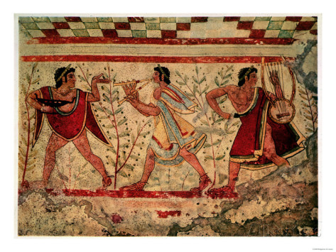 Etruscan Musicians  Copy of 5th Century BC Fresco  